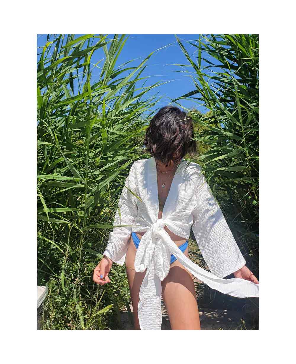 Venus Wrap Shirt Beyaz