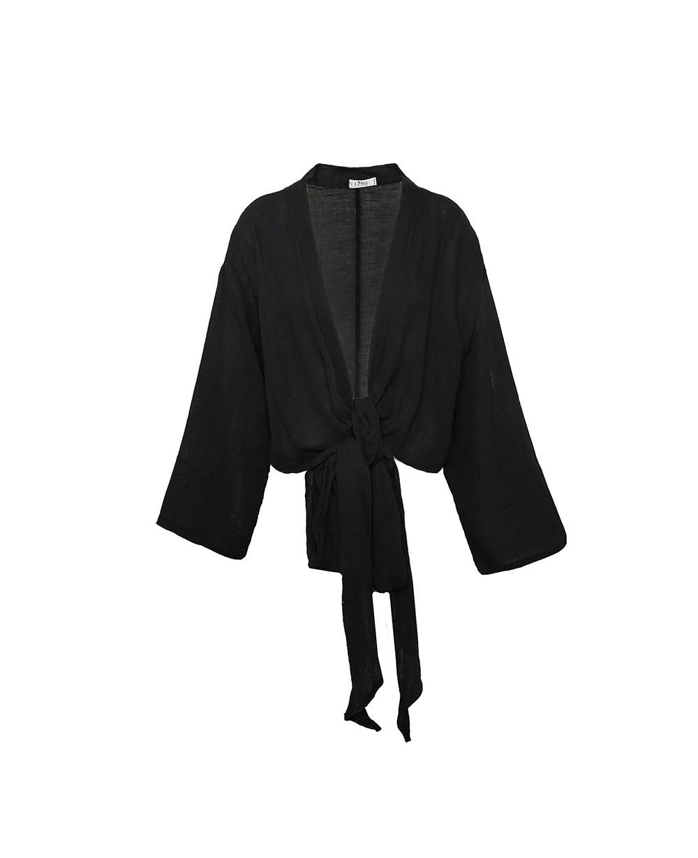 Venüs Wrap Shirt Siyah Venüs Wrap Shirt Siyah