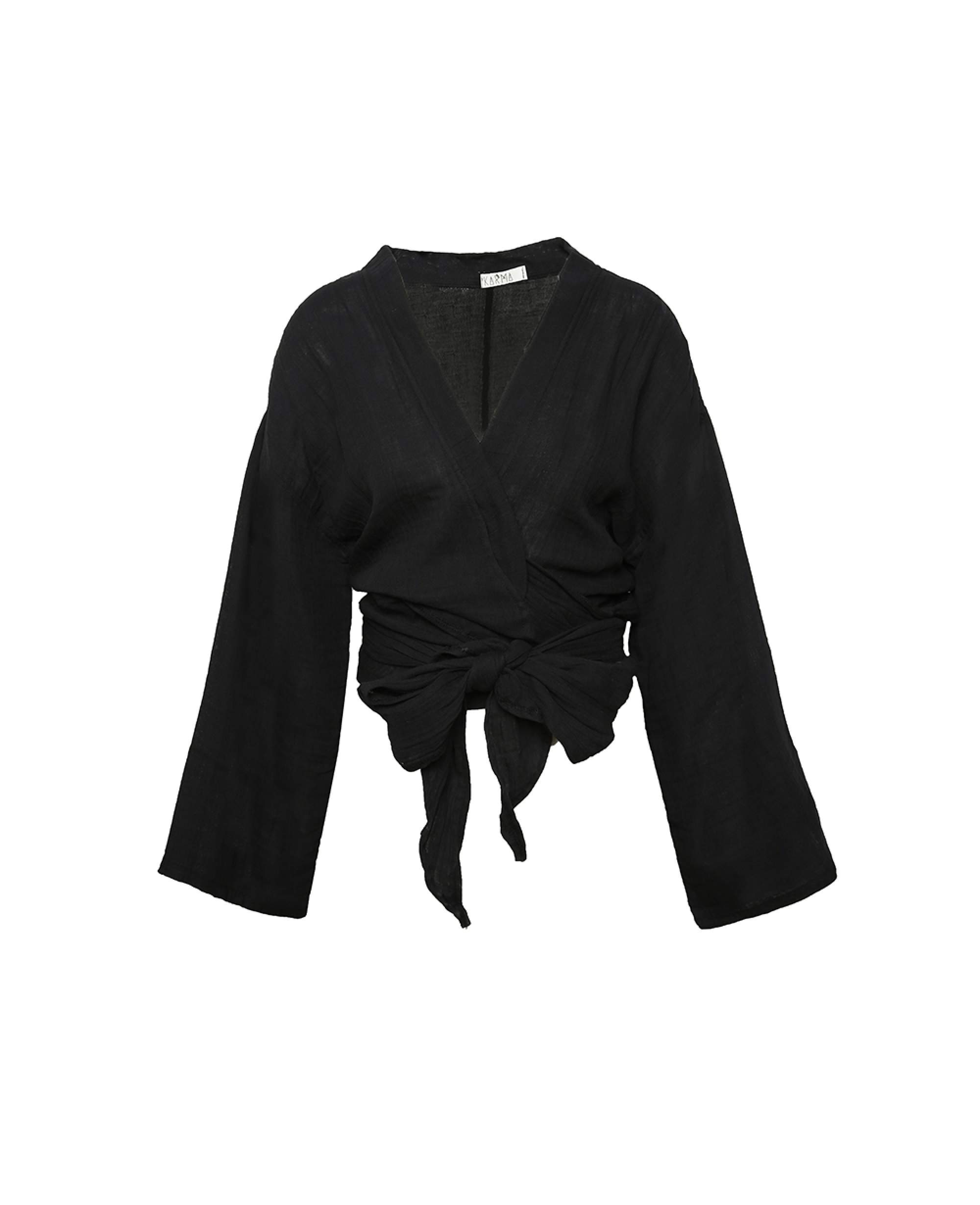 Venüs Wrap Shirt Siyah Venüs Wrap Shirt Siyah